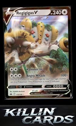 Regigigas V 113/159 Pokemon Ultra Rare Crown Zenith Card NM - Image 1