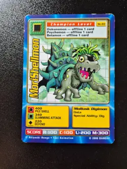 St-93 MoriShellmon Digimon Swedish Promo Card TCG Rare Digi-Battle Bandai - Image 1