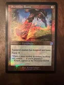 Swiftfoot Boots : MTG *Retro FOIL* The Brother’s War #0058 / NM - Image 1