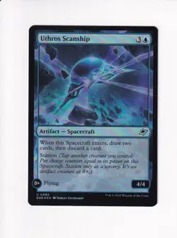 MAGIC THE GATHERING MTG EDGE OF ETERNITIES FOIL UTHROS SCANSHIP (EOC) - Image 1