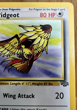 Pidgeot Pokemon TCG Jungle Set Unlimited 24/64 Rare Non-Holo 1999 LP - Image 5