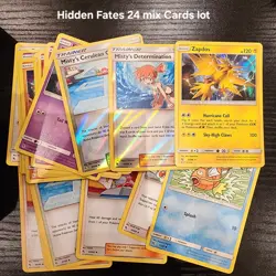 Pokemon Hidden Fates Bulk lot of 24 TCG Pokemon Cards - Image 1