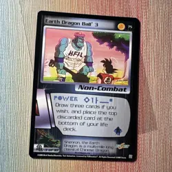 DBZ Card 2000 Score Earth Dragon Ball 3 #75 three star 3 of 10 Limited edition - Image 1