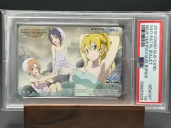 Psa10 Quo Card Pop1 Sword Art Online Asuna Leefa Yuki Telephone Phone Book Cards - Image 1