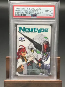 Psa10 Quo Card 1 Pop Newtype Lottery Play Mobile Suit Gundam Witch Of Mercury Th - Image 1