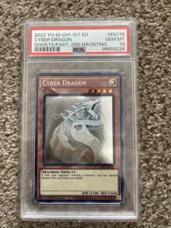 Yu-Gi-Oh Cyber Dragon 1st Edition Ghost Rare Card GFP2-EN178 PSA 10 - Image 1
