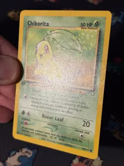 Pokemon Card Chikorita 54/111 Neo Genesis FIRST EDITION - (NM) - Image 3