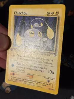 Pokemon Card Chinchou 55/111 Neo Genesis FIRST EDITION - (NM-) - Image 3