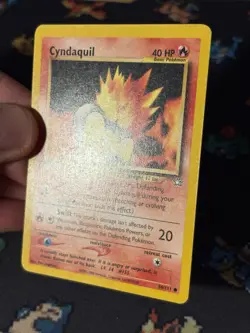 Pokemon Card Cyndaquil 56/111 Neo Genesis FIRST EDITION - (LP) - Image 3