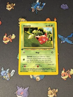 Pokemon Card Hoppip 61/111 Neo Genesis FIRST EDITION - (LP) - Image 1