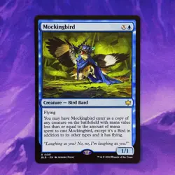 Mockingbird 0061 BLB Bloomburrow MTG Commander Bird Bard Blue Mocking Flying - Image 1