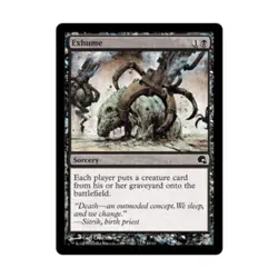WOTC MtG Graveborn Exhume (C) (Foil) EX - Image 1