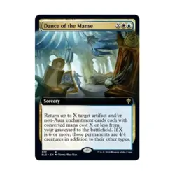 WOTC MtG Throne of Eldraine Dance of the Manse (Extended Art) (R) EX - Image 1