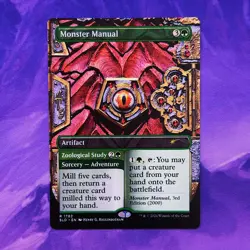 BORDERLESS Monster Manual Zoological Study CLB SLD 1782 Commander Baldurs MTG - Image 1