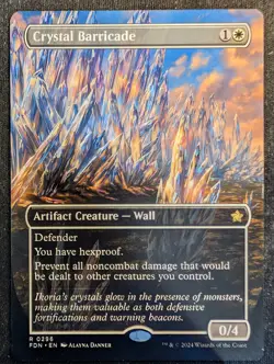 Crystal Barricade - Borderless - Magic Foundations (MTG) - Image 1