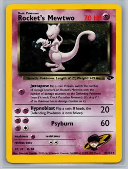Pokemon TCG Rocket's Mewtwo #014/132 Gym Challenge - Image 1