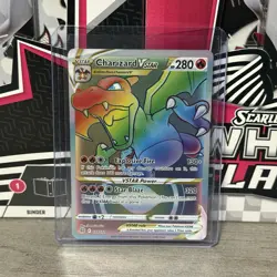 Pokemon TCG: SWSH Brilliant Stars Charizard VSTAR 174/172 Rainbow Rare NM - Image 1