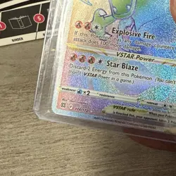Pokemon TCG: SWSH Brilliant Stars Charizard VSTAR 174/172 Rainbow Rare NM - Image 3