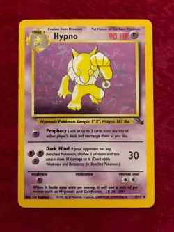 Pokemon TCG Hypno Holo Rare 8/62, Fossil (NM) - Image 1