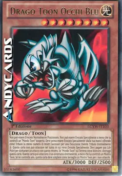 DRAGO TOON OCCHI BLU (Blue-Eyes Toon Dragon) • Rara • LCYW IT103 • 1Ed • Yugioh! - Image 1