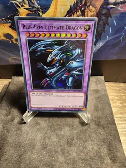 YUGIOH BLUE EYES ULTIMATE DRAGON (GREEN) ULTRA RARE LDS2-EN018 1ST EDITION - Image 1