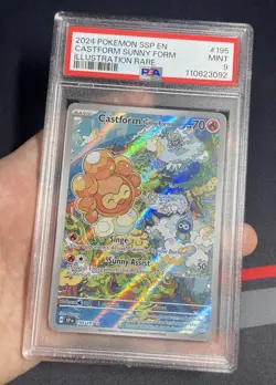 Pokemon Card PSA 9 Castform Sunny Form 195/191 Illustration Rare Surging Sparks - Image 3