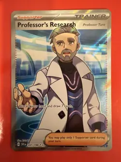Pokemon TCG Scarlet & Violet Professor's Research Full Art Holo Card 241/198 - Image 1