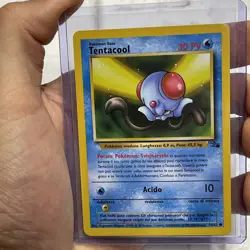 Pokemon TCG Tentacool Fossil 56/62 Unlimited Common (French) Card WOTC NM/MT Vtg - Image 1