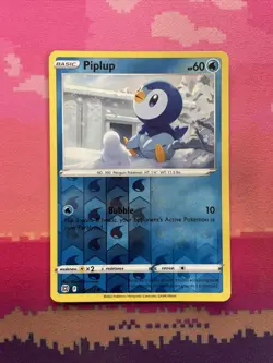 Pokemon Card Piplup Brilliant Stars Reverse Holo 035/172 Near Mint - Image 1