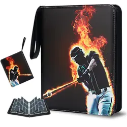Baseball Card Binder 9 Pocket, Baseball Card Holder 900 Pockets Trading Card ... - Image 1