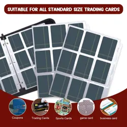 Baseball Card Binder 9 Pocket, Baseball Card Holder 900 Pockets Trading Card ... - Image 4