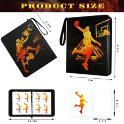 Basketball Cards Binder 400 Pockets, Trading Cards Holder Card Collectors Alb... - Image 2