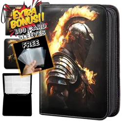 Premium,Trading Card Binder,900 Pockets, 50 Removable card sleeves, trading c... - Image 1