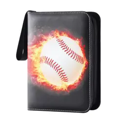 Baseball Card Binder 400 Pockets with Sleeves, Sports Card Binder with Large ... - Image 1