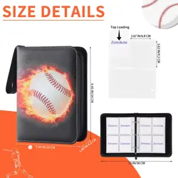 Baseball Card Binder 400 Pockets with Sleeves, Sports Card Binder with Large ... - Image 5