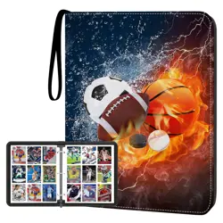 Sports Card Binder 9 Pocket Trading Card Binder 900 Pockets Double Sided Pock... - Image 1