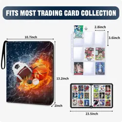 Sports Card Binder 9 Pocket Trading Card Binder 900 Pockets Double Sided Pock... - Image 2