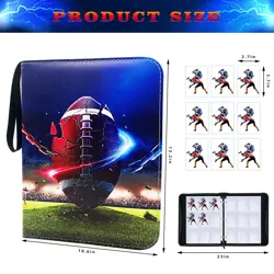 900 Cards Football Card Binder, 9-Pocket Card Collections Trading Card Binder... - Image 2