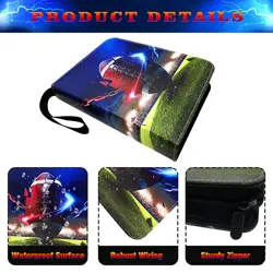 900 Cards Football Card Binder, 9-Pocket Card Collections Trading Card Binder... - Image 4