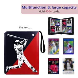 Baseball Card Binder, 2025 Sports Trading Card with Sleeves Holder Album, 400... - Image 2