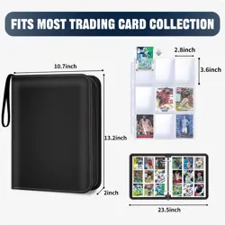 900 Pockets Trading Card Album Folder, Baseball Card Binder with Sleeves, Col... - Image 2