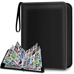 900 Pockets Trading Card Album Folder, Baseball Card Binder with Sleeves, Col... - Image 1
