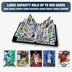 900 Pockets Trading Card Album Folder, Baseball Card Binder with Sleeves, Col... - Image 3