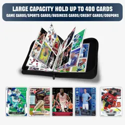 400 Pockets Sports Card Binder, Sports Trading Cards Display Case with Sports... - Image 3