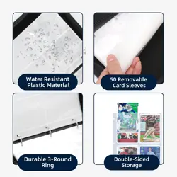 400 Pockets Sports Card Binder, Sports Trading Cards Display Case with Sports... - Image 5