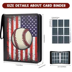 Baseball Card Binder 900 Pockets, Trading Card Binder 9 Pocket with 50 Remova... - Image 5