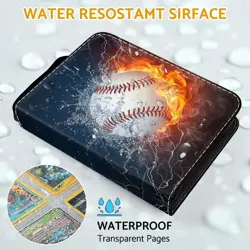 Baseball Card Binder Holder 480 Pockets with 60 Removable Sleeves, Portable S... - Image 3