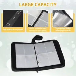 Baseball Card Binder Holder 480 Pockets with 60 Removable Sleeves, Portable S... - Image 4