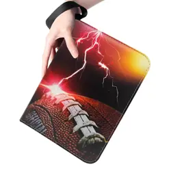 Football Card Binder with Sleeves, Trading Cards Album Fits 400 Cards with 50... - Image 5
