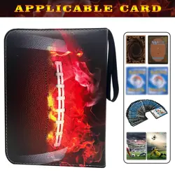 Football Card Binder with Sleeves, Trading Cards Album Fits 400 Cards with 50... - Image 3